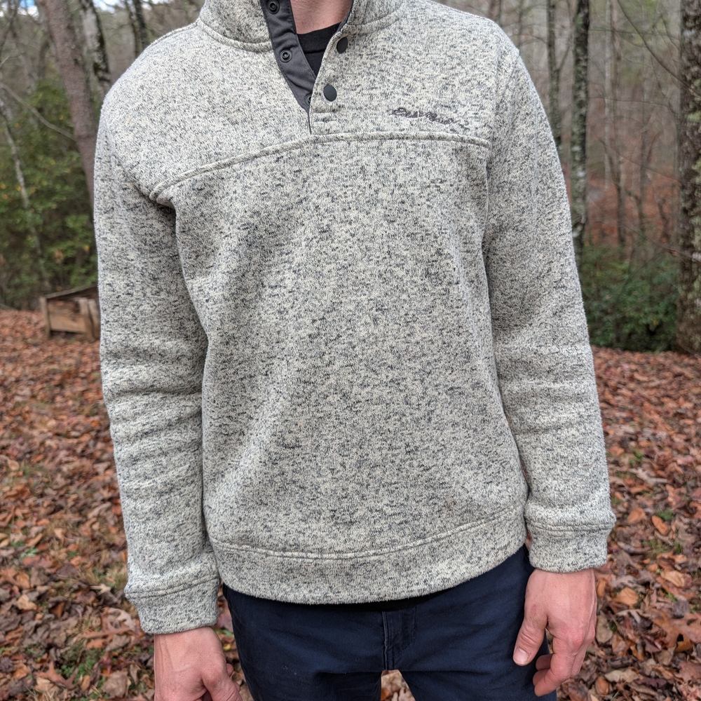Eddie Bauer Men's Cream Crewneck Sweater